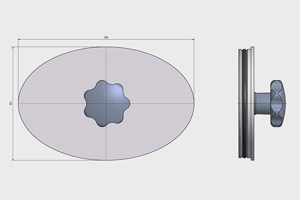 cover oval Aluminium